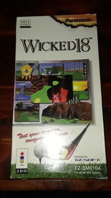 3DO Video Game, Wicked 18, Long Box, W/Manual,1993, Very Good!
