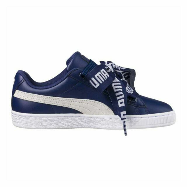 puma heart basket blue