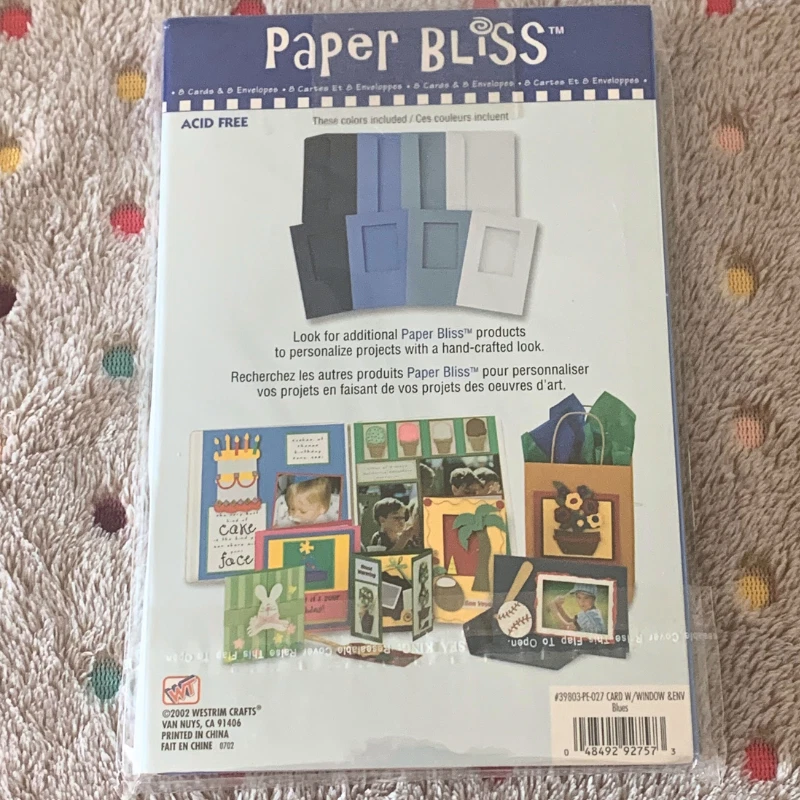 Blue Paper Bliss Die Cut Window and Envelopes  8 Count Envelopes to Embellish - Image 2 of 3