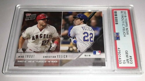 2018 Topps Now 823 Mike Trout / Christian Yelich