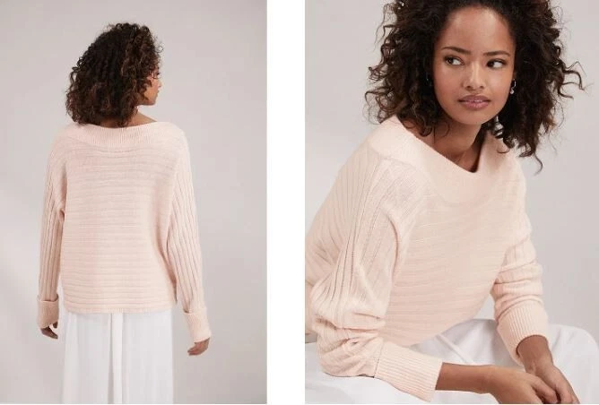 Cashmere bardot jumper cheap