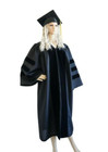 Doctoral Cap and Gown 2025 Golden Tassel for PhD&Faculty Black Unisex, size 51