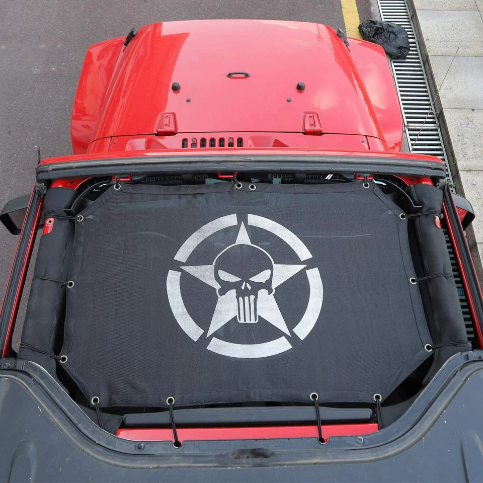 Sunshade Mesh Bikini Top Cover UV Block for Jeep Wrangler JK JKU 2007-2017 NEW - Image 2 of 4