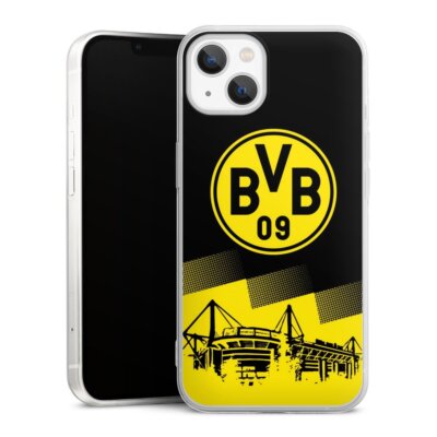 DeinDesign Handyhülle Silikon Slim transparent für Apple iPhone 13  BVB Two Tone