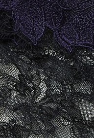 La Perla Talisman 38B L Full Coverage Bra Panty Set Black Dark Blue $992