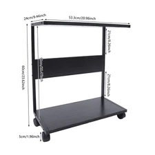 2-Tier CPU Holder Cart Under Desk Computer Tower Stand Mobile PC Tower Stand NEW