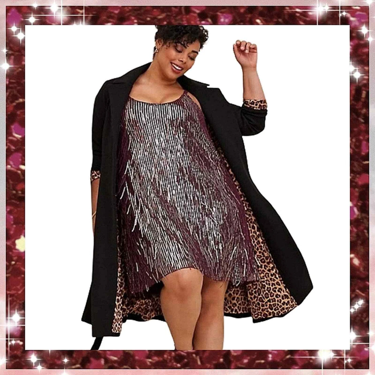 TORRID NYE SUPER SPARKLE SEQUIN DRIP PARTY DRESS 5x NWT