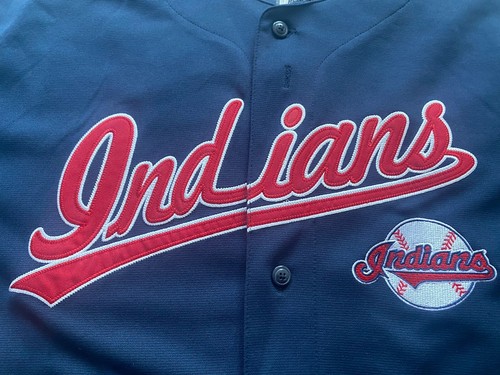 Camiseta para hombre de los Indios de Cleveland talla 2 XL XXL logotipo cosido Travis Hafner #48 usada en excelente estado - Imagen 3 de 8