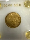 🌟 1900-P Liberty Head Gold $5 Half-Eagle US Coin UNC