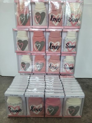 144 St. Restposten Handwärmer Fleece Überzug Herz Herzen Taschenwärmer Plüsch
