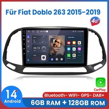 Für Fiat Doblo 263 2015-2019 Carplay Android14 Autoradio GPS Navi BT DAB+ 6+128G