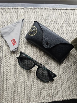 Ray-Ban RB4187 CHRIS Men s Polarized Sunglasses Green Frame Gray Lenses 145mm