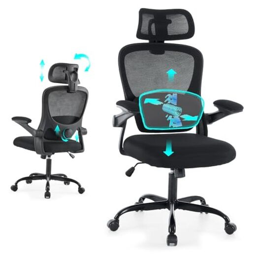 Ergonomic Tilt-Lock Office Chair with Auto Lumbar Support for Home Desks-image