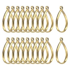 20-Pack Open Bezels, Teardrop Shape Bezel Pendants for Resin Bright Gold 