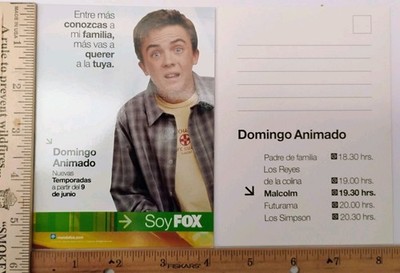 Malcolm in the Middle Hal Bryan Cranston Fox TV Promo Postcard Mexico Soy Fox