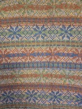 Paul Stuart Size M 100%  Alpaca Wool Pullover Fair Isle Holiday Sweater Ireland