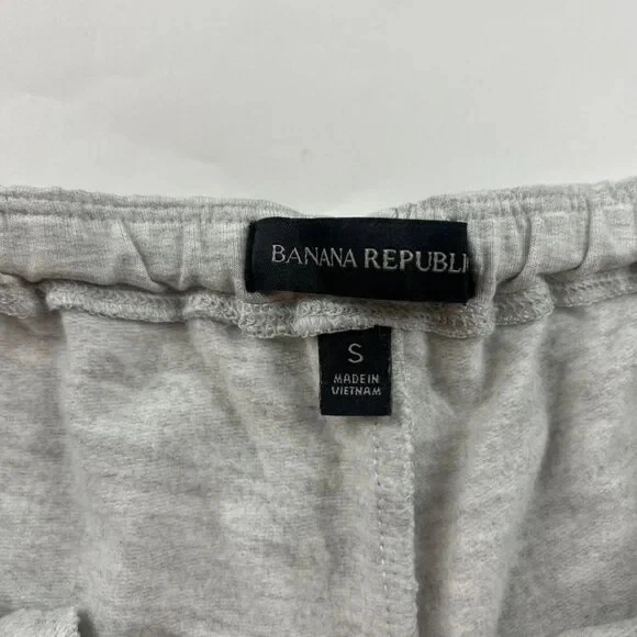 Banana Republic Light Gray Heathered Jersey Knit Wide Leg Lounge Pant S - Image 3 of 4