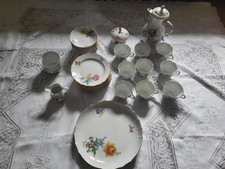 Meissen kaffeeservice, 31 tlg, 1 Wahl, 9 Personen, Streublumenmuster