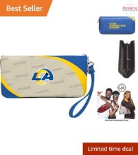 Women's NFL Zipper Wallet Nylon Polyurethane Card Organizer Detachable Strap