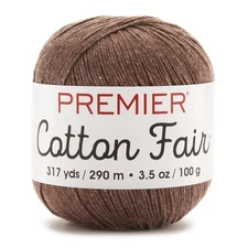 Cotton Fair, Cotton/Acrylic Blend, Yarn for Crocheting and Knitting, Fine Wei...