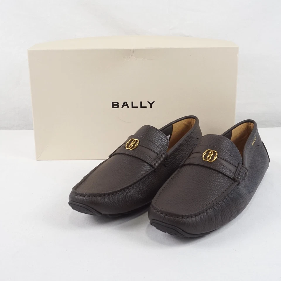 Bally Paklys Moc Toe Leather Drivers Shoes In Ebano (6305694) - Men's US 11E