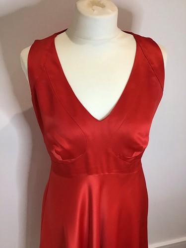 Amanda Wakeley Red Dress Size 12 - Picture 3 of 6