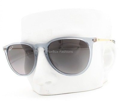 Ray-Ban Erika Sunglasses RB 4171 6592/T3 Crystal Gray Blue Polarized with Case 