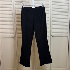 Reformation Women's Seamed Front Bootcut Black Twill Pants Size 2