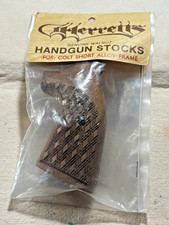 Vintage Herretts Walnut Wood Grips - Colt Short Alloy Frame. New Old Stock