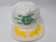 Vintage Monarch Air Service Scrambled Eggs Rope Strapback Adjustable Hat Cap Men