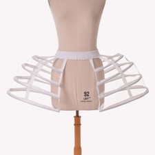 Womens Hoop Skirts for Rococo Victorian Dress Double Pannier Crinoline Bustle