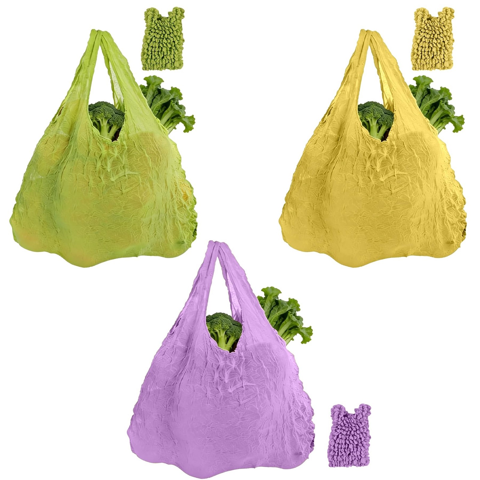 Magic Stretch Bags 3PCS, Portable Foldable Handheld Bags Large-Capacity Stret...