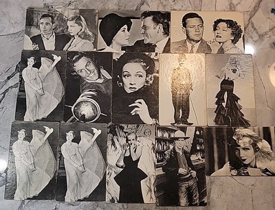 Lot Of 13 Vintage TRILBY Classic Hollywood MALE Actors Movie Stars Postcards 