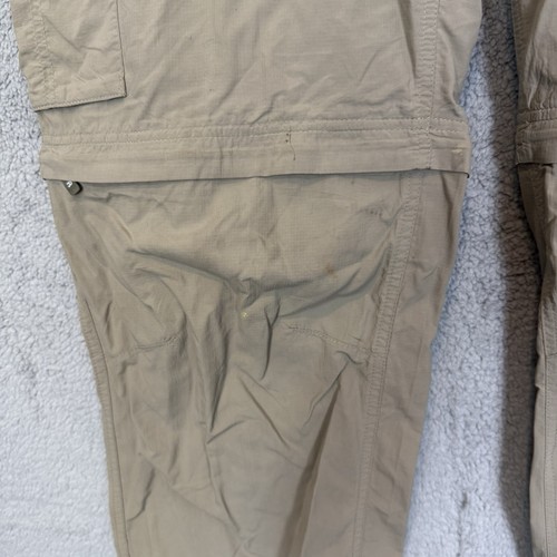 Columbia Pants Mens L Beige Cargo Hiking Convertible Zip Off Omni Shield - Picture 3 of 12