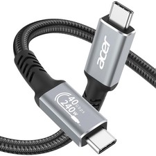 USB4 Cable 40Gbps, 8K 60Hz 240W, USB-IF Certified Thunderbolt 4/3 Cord