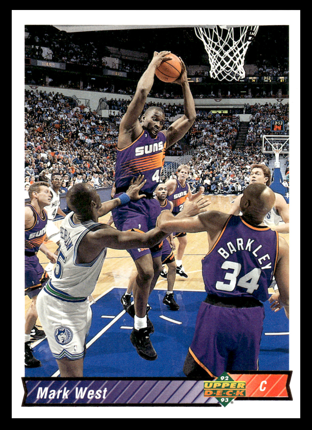 1992 Upper Deck Mark West #415 Phoenix Suns NBA Basketball