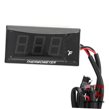 Motorcycle Water Temperature Gauge Ultra Thin LCD Display - ABS Housing - Green