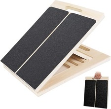 Slant Board for Calf Stretching, Adjustable Wooden Incline Board with Anti-Slip