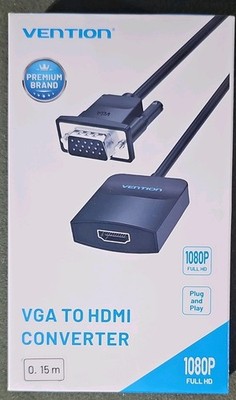 Vention VGA to HDMI Converter 1080P Video Dongle Adapter 