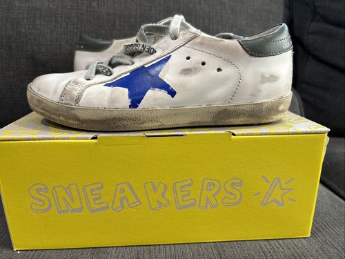 Golden Goose Super-Star Young in nappa with suede star and green heel tab - Picture 2 of 4