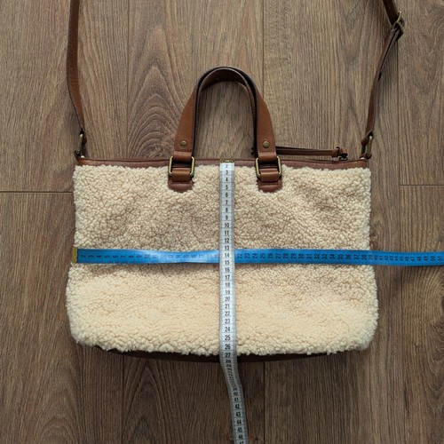 UGG Australia Eva Shearling & Leather Satchel Brown Satchels Women's Handbag - Picture 24 of 24