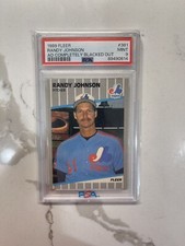 1989 Fleer Randy Johnson AD Completely Blacked Out PSA 9
