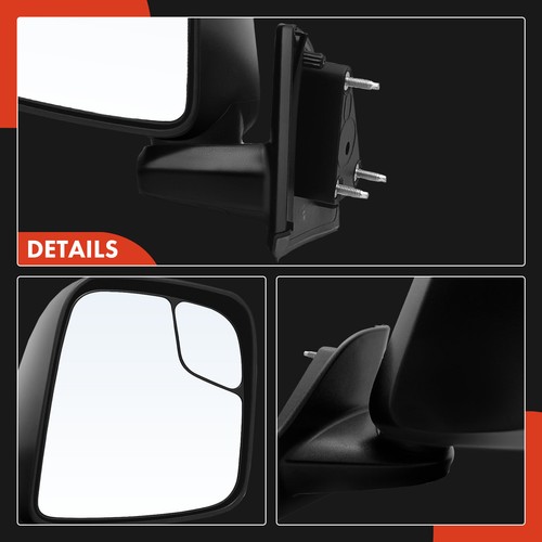 Black Mirror Right for Chevrolet City Express 2015-2018 Nissan NV200 2013-2021 - Picture 6 of 8
