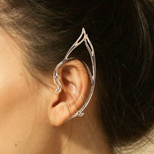 2 Pairs Jewelry Gift Party Dress Holiday Fairy Ear Cuffs Elf Cuffs Earrings - Imagen 8 de 11