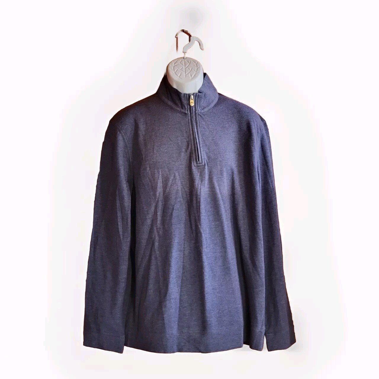 Jos A Bank Reserve Blue Long Sleeve 1/4 Zip Pullover Sweater Men's Sz XL