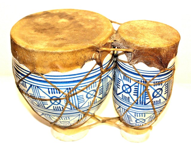 Moroccan Drum Bongos Rare Nice Gift Authentic Handmade Percussion