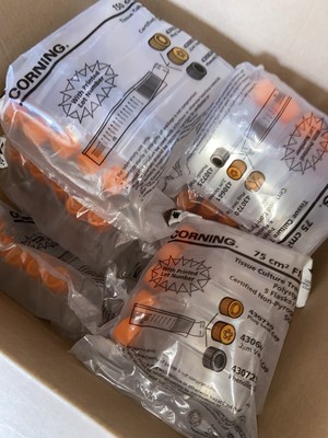 Corning  150cm² Cell Culture Flasks (50 Flasks) - Vented Orange Cap