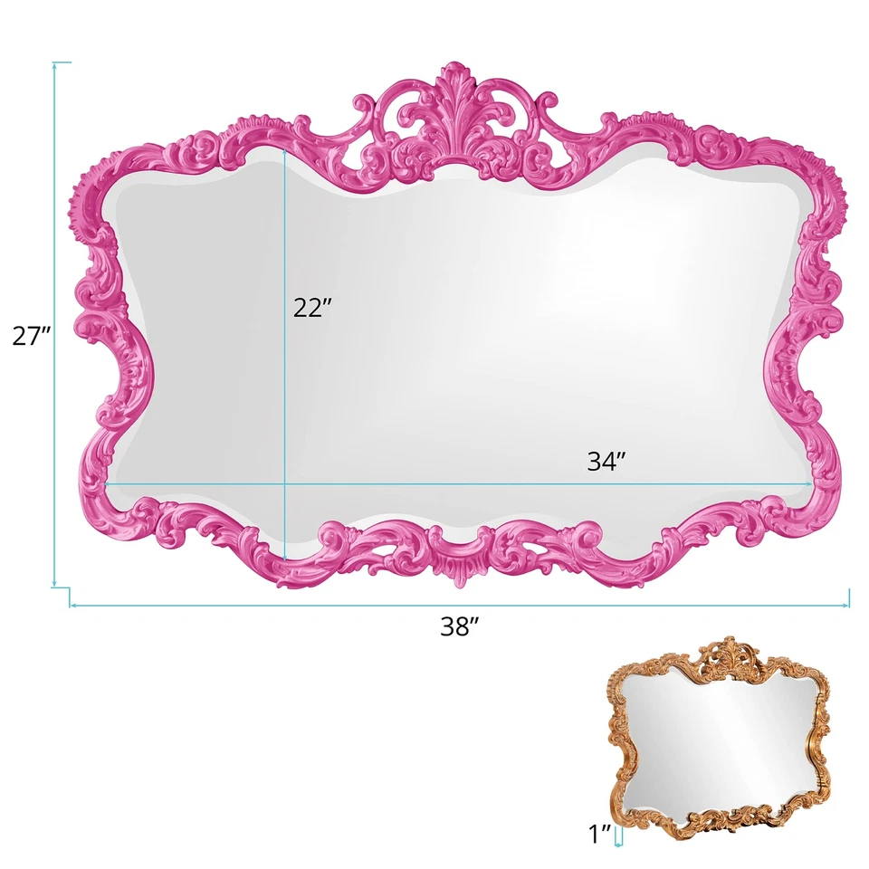 Espejo Howard Elliott Antiguo Talida Espejo Ornamentado para Punto Focal de Pared Foto 3 de 4