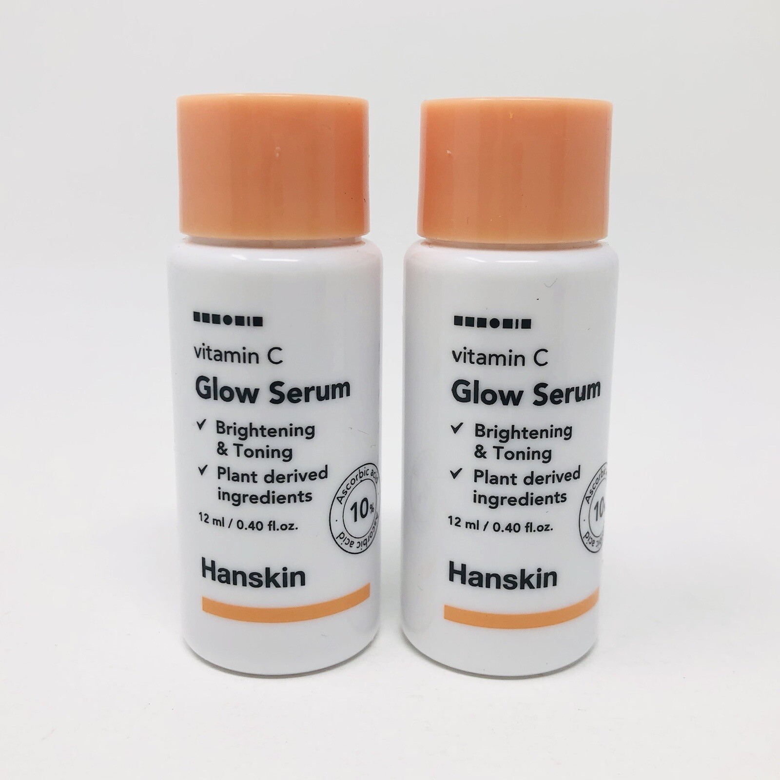 2 x Hanskin Vitamin C Glow Serum Brightening & Toning .40oz/12ml Each