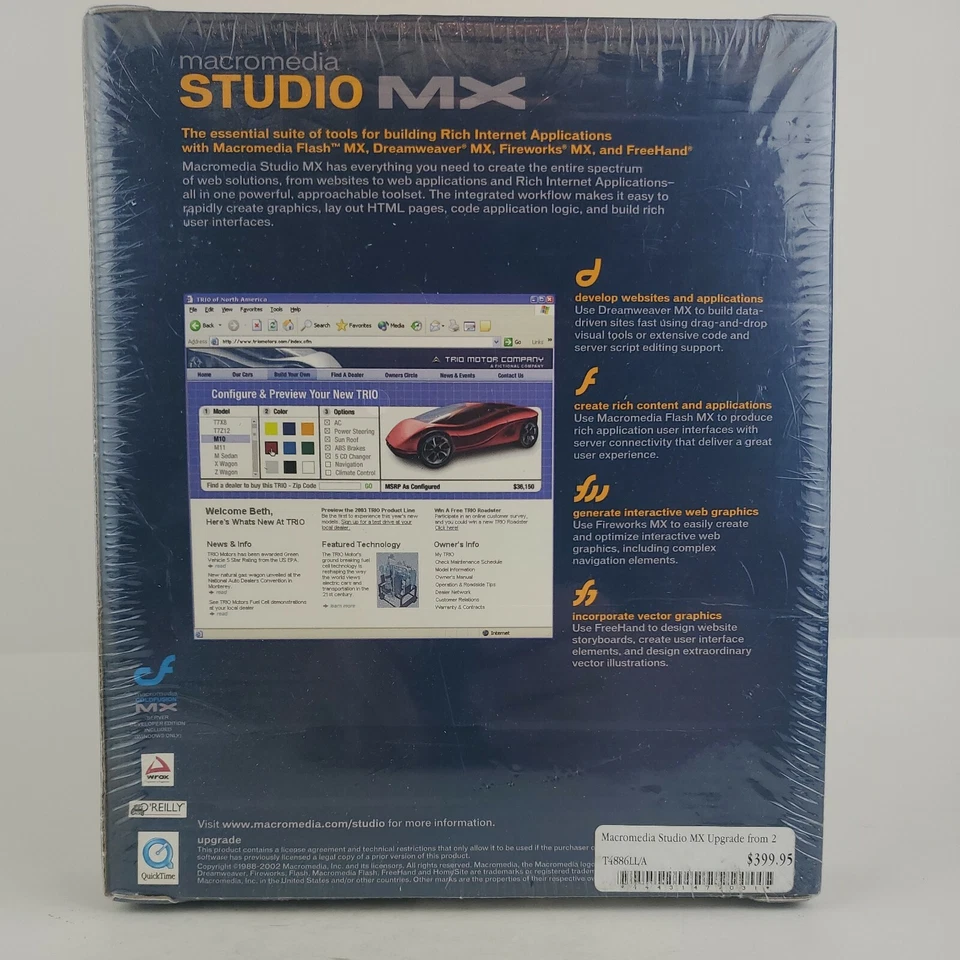 Macromedia Studio MX Upgrade For Mac os X. Sealed - Image 2 of 4